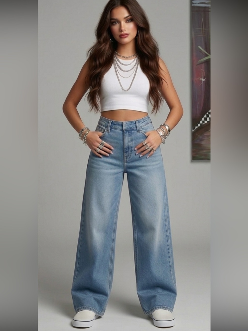 RSQ High-Rise Wide-Leg Jeans - Size 24 NWOT